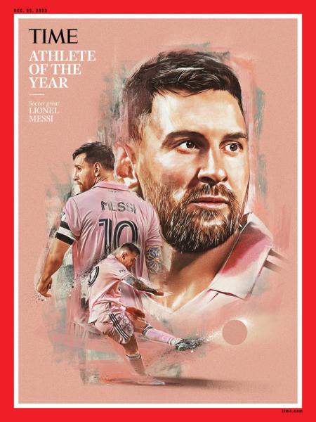 lionel messi athlete of the year 2023 cover