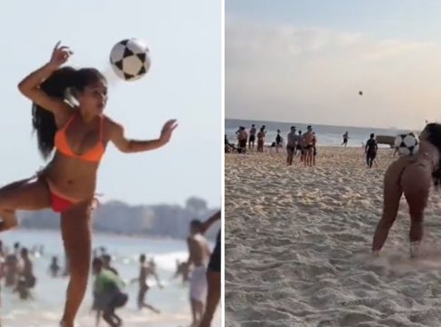 Τα… έχασαν οι άνδρες: Βραζιλιάνες με «καυτά» μπικίνι κάνουν… μαγικά με την μπάλα σε παραλία του Ρίο ντε Τζανέιρο (vid)