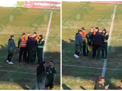 Xάος σε ποδοσφαιρικό αγώνα της Αλβανίας: Διαιτητής δέχτηκε μπουνιά από στέλεχος ομάδας
