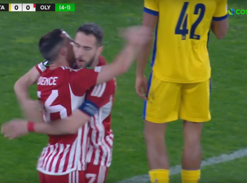 Ο Ποντένσε στέλνει την μπάλα στα δίχτυα και αναπτερώνει τις ελπίδες του Ολυμπιακού (vid)