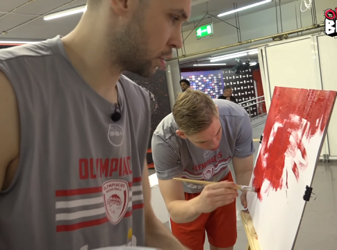 Ρεσιτάλ… ζωγραφικής από τους παίκτες του Ολυμπιακού ενόψει Final-4 (vid)