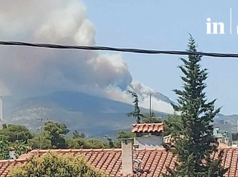 Μεγάλη φωτιά στην Πάρνηθα, ήχησε το 112 – Δείτε φωτογραφίες και βίντεο