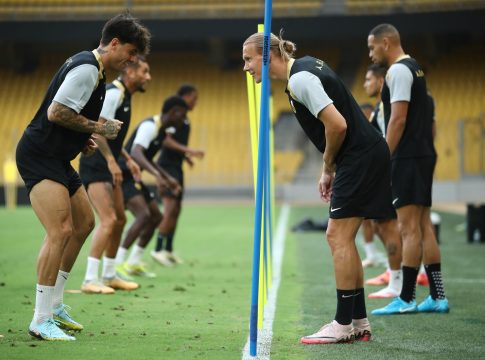 Προπόνηση στην «Opap Arena» για την ΑΕΚ πριν την Ίντερ Εσκάλδες – Εκτός με ίωση ο Λαμέλα (pics & vid)