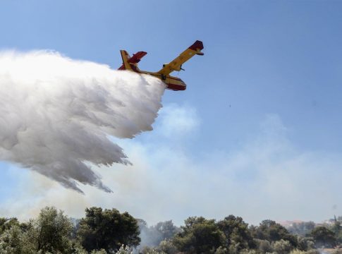 Φωτιά σε δασική έκταση στο Θέρμο Αιτωλοακαρνανίας – Επιχειρούν εναέρια