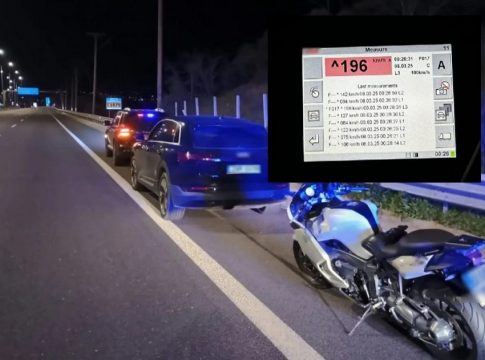 Πέντε συλλήψεις οδηγών που έτρεχαν με «200» – 378 κλήσεις από την Τροχαία για όριο ταχύτητας σε μία ημέρα