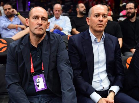 Στην προπόνηση του Ολυμπιακού οι Αγγελόπουλοι