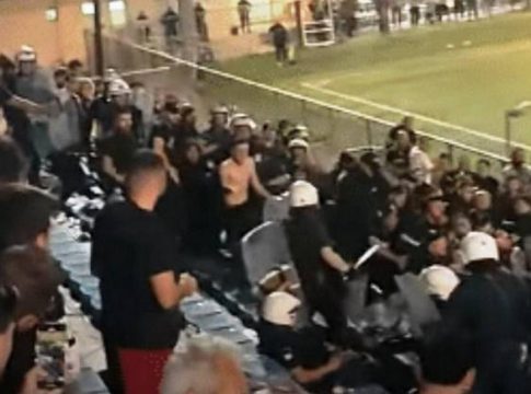 Σοβαρά επεισόδια στην Πάτρα μετά τον τελικό Κυπέλλου Ερασιτεχνών (vid)