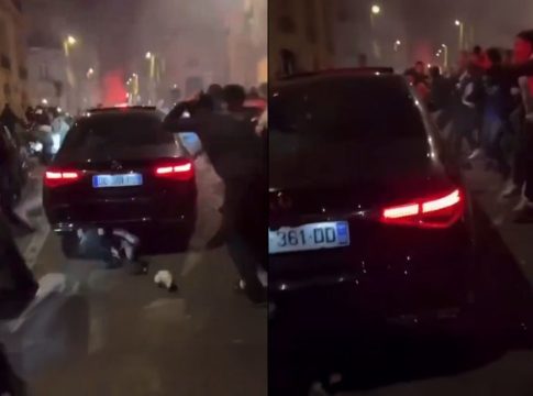 Χάος στο Παρίσι: Αυτοκίνητο έπεσε πάνω σε πεζούς οπαδούς (vids)