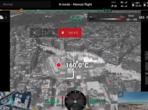 Ψήθηκε ξανά η χώρα – Θερμικό drone κατέγραψε θερμοκρασία 160°C σε ταράτσα