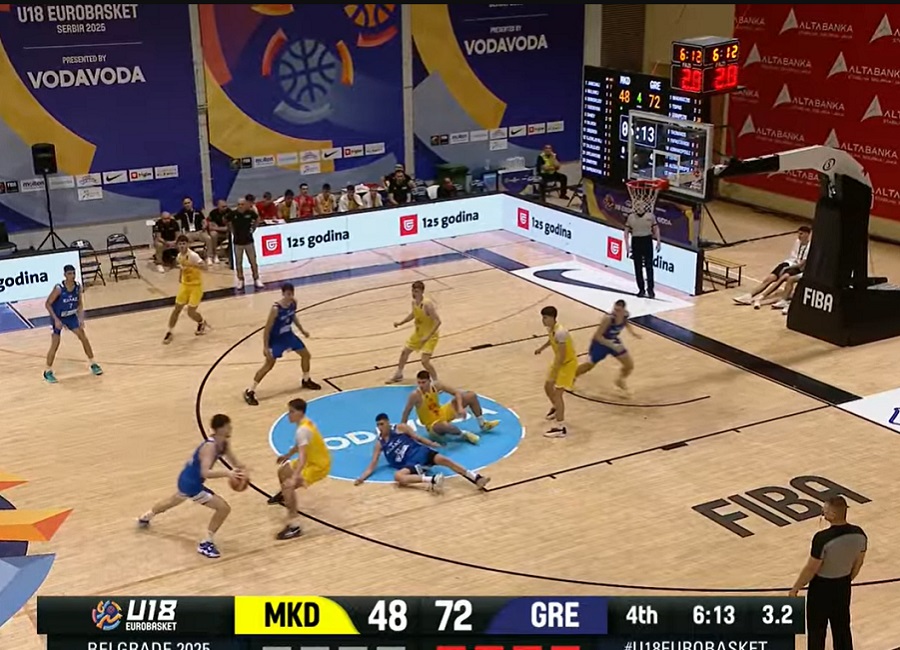 Σκόπια – Ελλάδα 55-83: Ξέσπασε στους Σκοπιανούς με ηγέτες τους Σερμπεζή και Λέφα και πήρε την πρώτη της νίκη