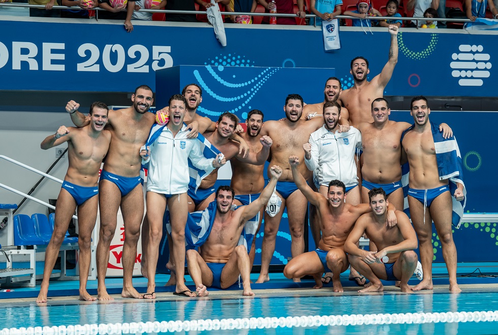 Η απονομή του χάλκινου μεταλλίου στην Εθνική ομάδα πόλο ανδρών (vid)