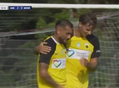 Τρίτο γκολ για την ΑΕΚ με ωραίο σουτ του Περέιρα (vids)