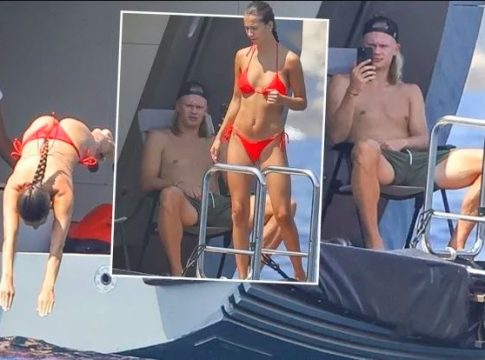 Βουτιές απόλαυσης για τον Χάαλαντ και την πανέμορφη σύντροφό του (pics)