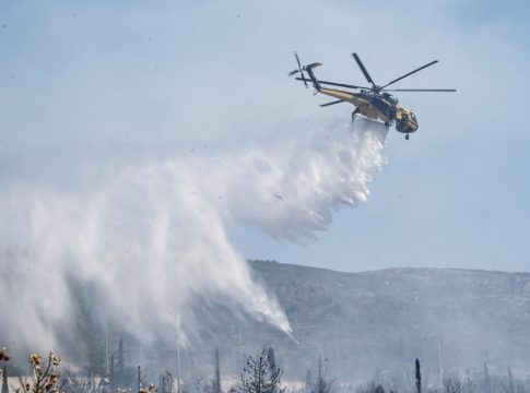 Φωτιά στην περιοχή Κοιλιωμένος Ζακύνθου – Επιχειρούν εναέρια μέσα