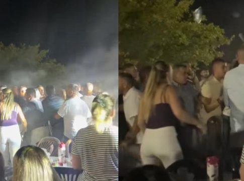 Άγριο ξύλο σε πανηγύρι με τη Γωγώ Τσαμπά – «Έφευγαν» στον αέρα τραπέζια, καρέκλες και μπουκάλια