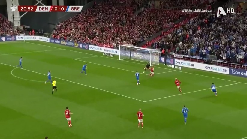 Τραγικό λάθος του Ζαφείρη, 1-0 η Δανία με τον Χόιλουντ (vid)