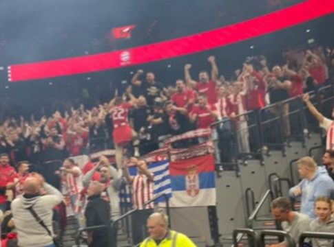 Η εντυπωσιακή ατμόσφαιρα των 2.500 οπαδών του Ολυμπιακού στο Μόναχο (vid)