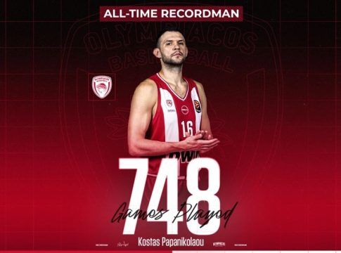 Έγραψε ιστορία ο Παπανικολάου: Πρώτος σε συμμετοχές στην ιστορία του Ολυμπιακού (pic)