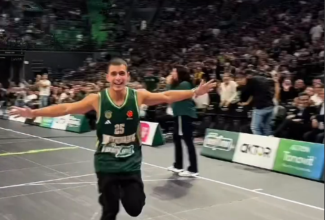 Φίλος του Παναθηναϊκού σκόραρε από το κέντρο και κέρδισε 3.000 ευρώ (vid)