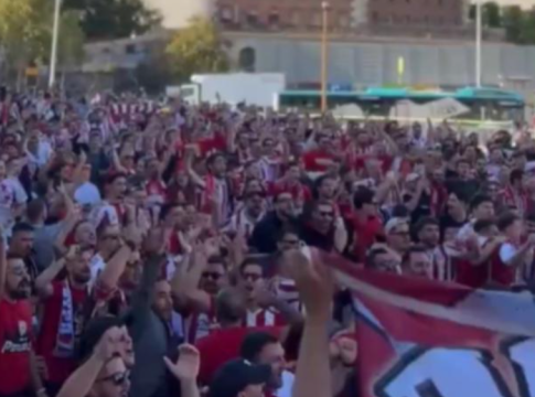 «Κοκκίνισε» η Βαρκελώνη – Χαμός από τους οπαδούς του Ολυμπιακού (vid)