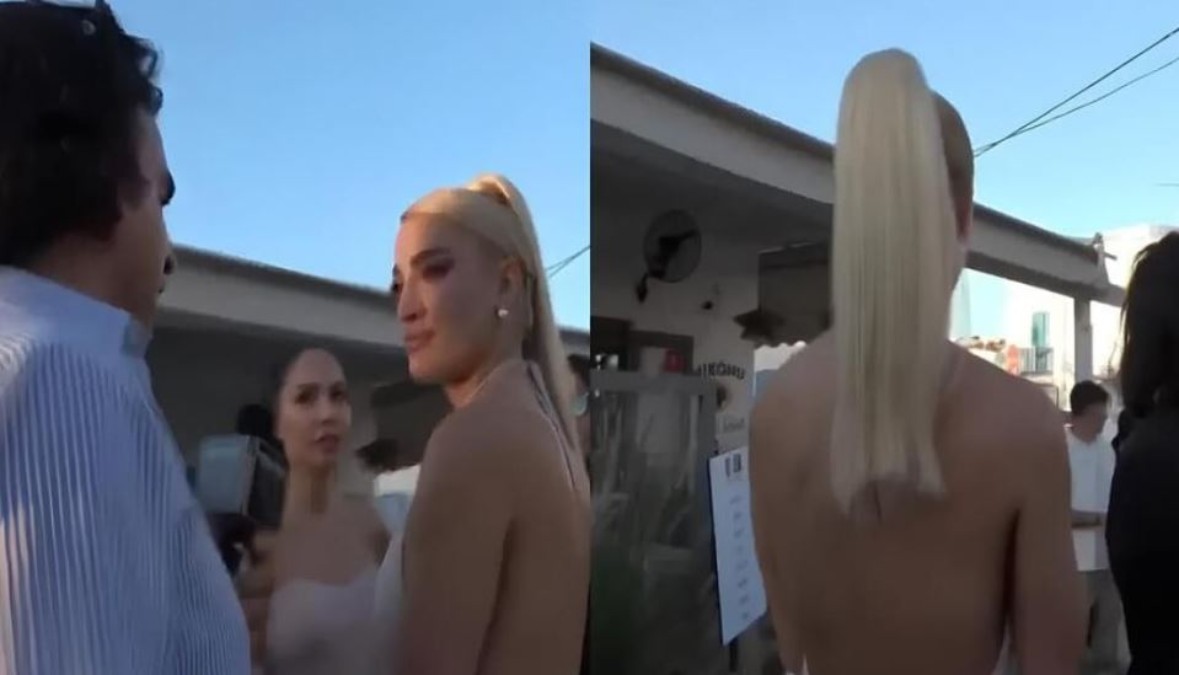 Χαμός με την Ιωάννα Τούνη και γνωστό δημοσιογράφο στη Μύκονο! (vid)