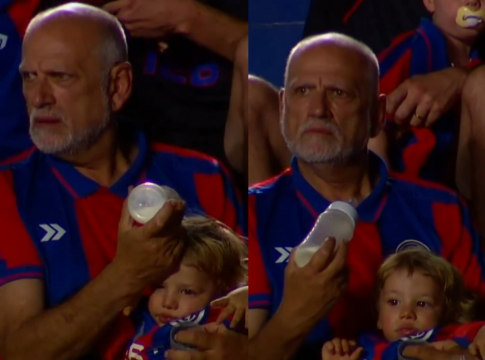 Παππούς σε παιχνίδι της Σαν Λορέντζο τάιζε… ανεπιτυχώς το εγγόνι του (vid)