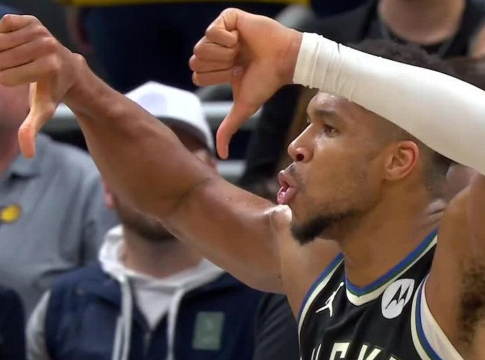 Οι αντιδράσεις του Γιάννη Αντετοκούνμπο μετά το νικητήριο καλάθι του (vid)