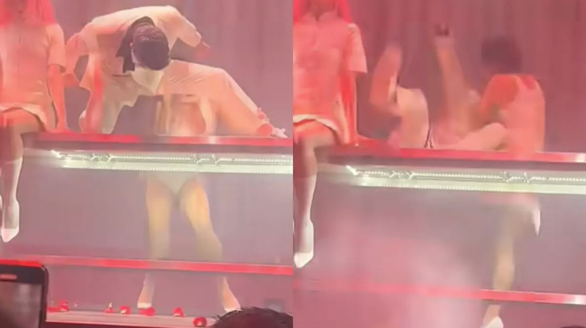 Σάκης Ρουβάς: Σοκαριστικό ατύχημα πάνω στην πίστα – Έπεσε από ειδική κατασκευή ο τραγουδιστής (vid)