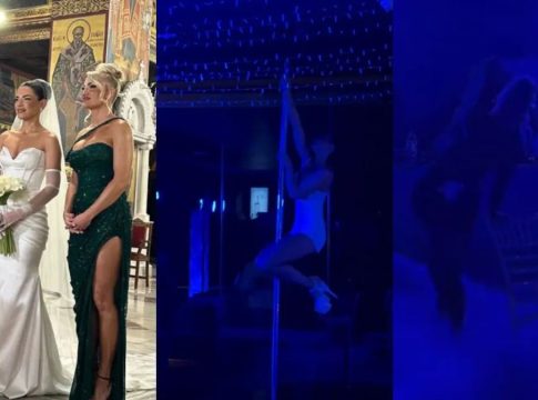 «Έκλεψε» τις εντυπώσεις η κουμπάρα Ιωάννα Τούνη: Ο γάμος της Πάσσαρη, το pole dancing της νύφης και η… παραλίγο τούμπα