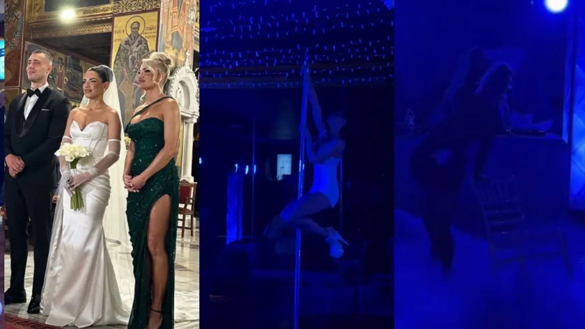 «Έκλεψε» τις εντυπώσεις η κουμπάρα Ιωάννα Τούνη: Ο γάμος της Πάσσαρη, το pole dancing της νύφης και η… παραλίγο τούμπα
