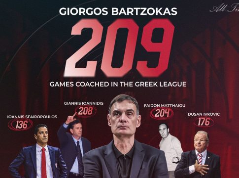 Γιώργος Μπαρτζώκας: Ιστορική πρωτιά στον πάγκο του Ολυμπιακού