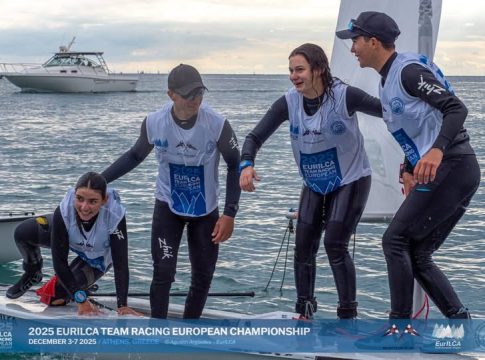 Το ασημένιο μετάλλιο κατέκτησε η Ελλάδα στο πρώτο στην ιστορία Ευρωπαϊκό πρωτάθλημα ομαδικής Ιστιοπλοΐας Ilca που έγινε στον Ν.Ο.Ε.