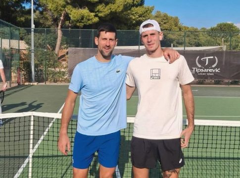 Ο Θάνος προπονήθηκε με τον Τζόκοβιτς (pics+vid)