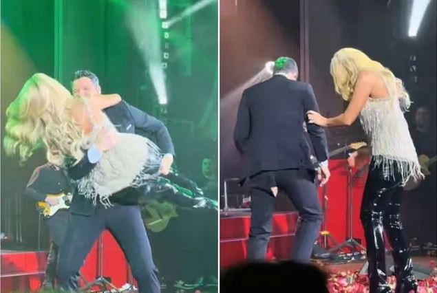 Σάκης Ρουβάς: Πήρε αγκαλιά τη Νατάσσα Θεοδωρίδου και του σκίστηκε το παντελόνι