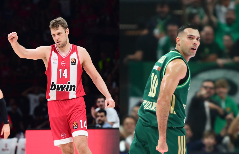 Stoiximan GBL: Με την ΑΕΚ στο ΣΕΦ ο Ολυμπιακός, με τον Πανιώνιο στο Telekom Center Athens ο Παναθηναϊκός