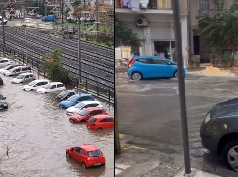 Ισχυρή καταιγίδα στην Αττική – Ποτάμια οι δρόμοι – Δεκάδες κλήσεις στην Πυροσβεστική