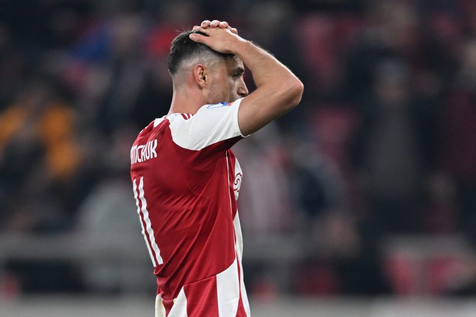 Χωρίς τον Γιάρεμτσουκ κόντρα στον Άγιαξ ο Ολυμπιακός