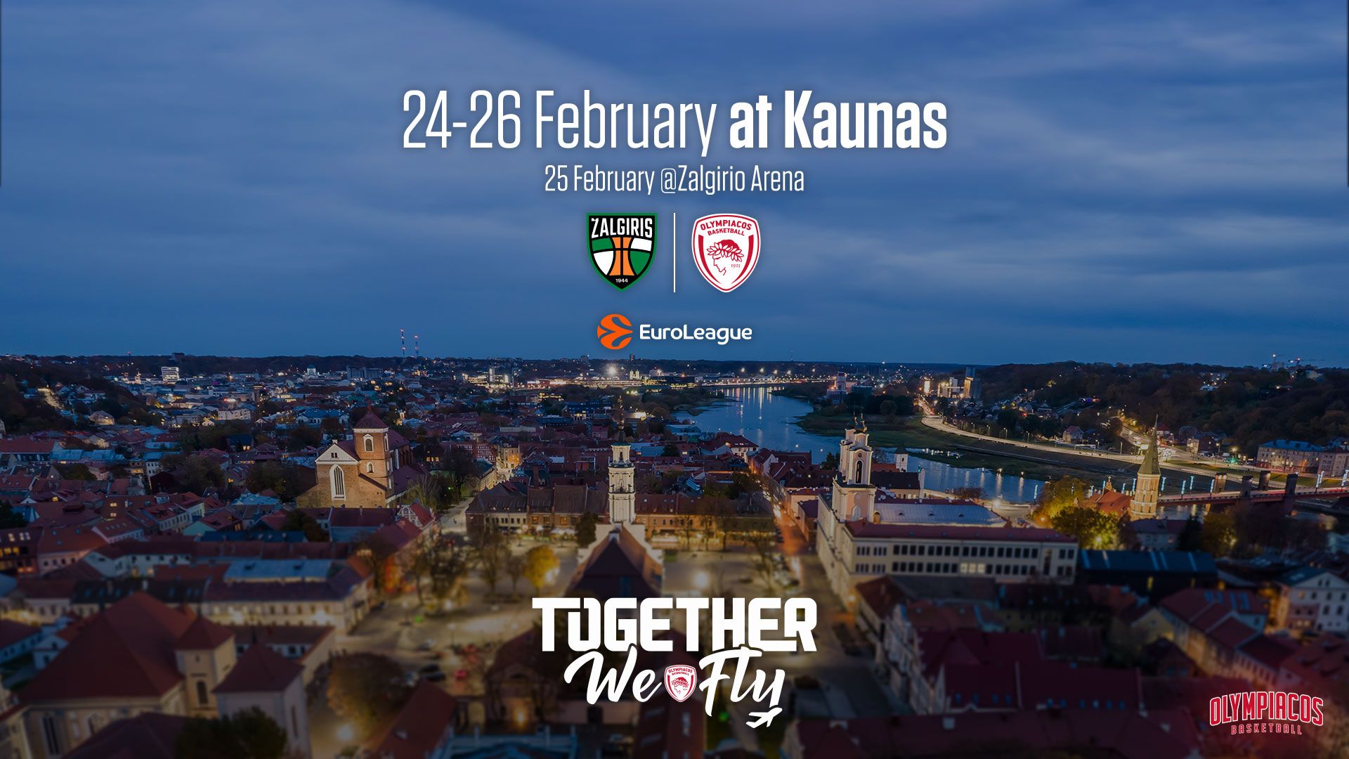 Oλυμπιακός: Το κάλεσμα στον κόσμο του για το «Together We Fly» στο Κάουνας