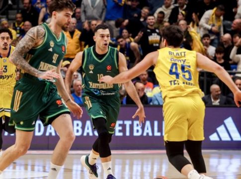 Ο Σλούκας το έχασε και ο Παναθηναϊκός βυθίστηκε στις δέκα ήττες: 75-71 η Μακάμπι