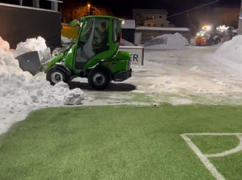 Καλυμμένο από χιόνι το γήπεδο της Μπόντο λίγες μέρες πριν το ματς με την Ίντερ (vid)