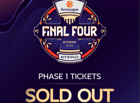 Euroleague: Sold out τα εισιτήρια της πρώτης φάσης διάθεσης ενόψει Final Four