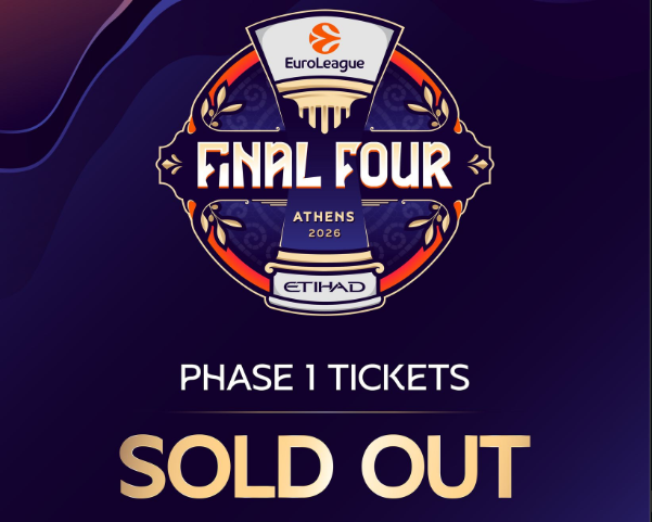Euroleague: Sold out τα εισιτήρια της πρώτης φάσης διάθεσης ενόψει Final Four