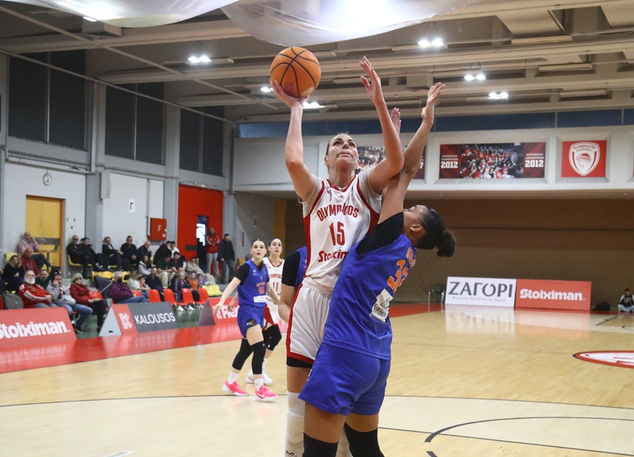 Ολυμπιακός – ΑΟ Αμύντας 92-57: «Καθάρισαν» από το πρώτο ημίχρονο οι «ερυθρόλευκες»