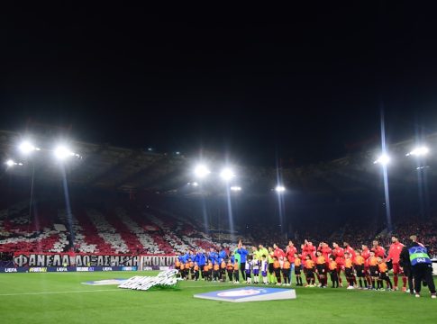 «Κόλαση» το «Γ. Καραϊσκάκης» για το μεγάλο παιχνίδι του Ολυμπιακού με τη Λεβερκούζεν – Το εντυπωσιακό κορεό! (pics+vid)