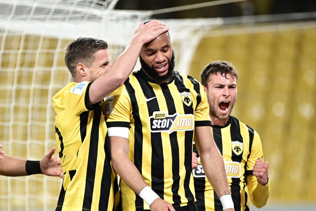 Κεφαλιά του Μουκουντί για το 1-0 της ΑΕΚ (vid)