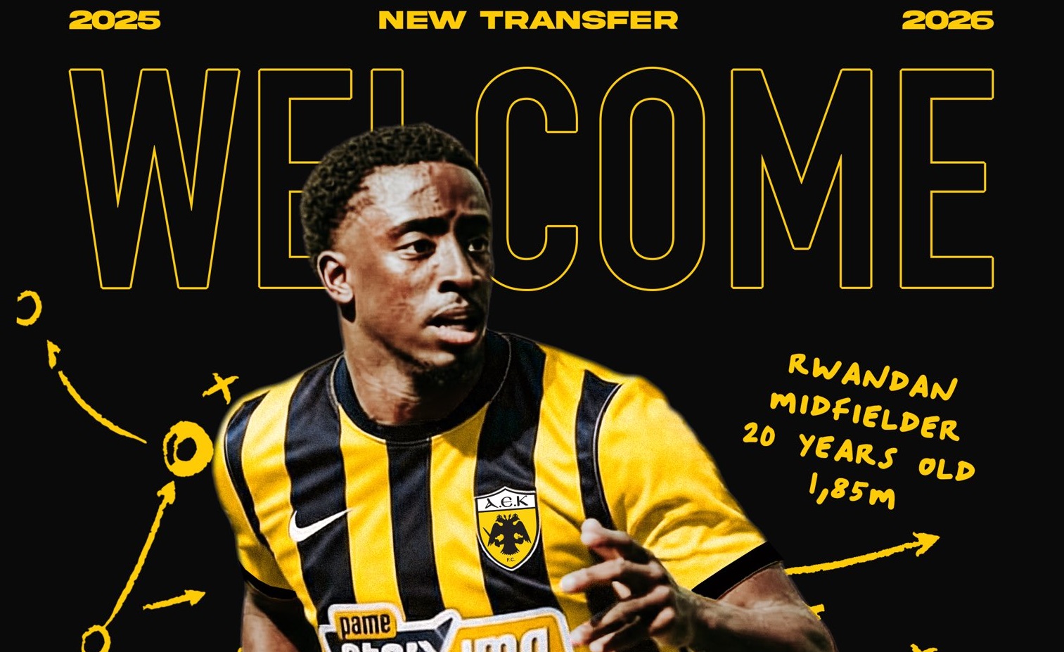 Και επίσημα παίκτης της ΑΕΚ ο Χακίμ Σαχαμπό