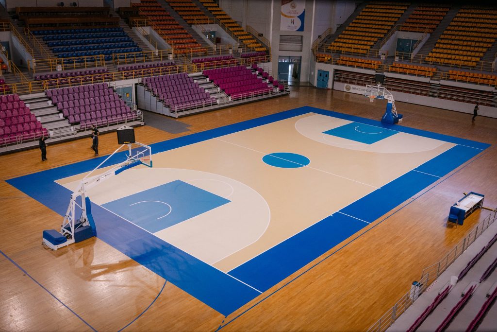Το ανανεωμένο παρκέ στα «Δύο Αοράκια» ενόψει του Final 8 του Κυπέλλου Ελλάδας (pics)