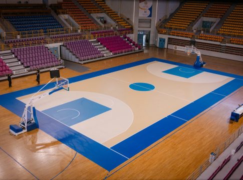 Το ανανεωμένο παρκέ στα «Δύο Αοράκια» ενόψει του Final 8 του Κυπέλλου Ελλάδας (pics)