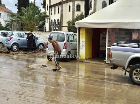 Ανυπολόγιστες οι ζημιές στη Λήμνο από την κακοκαιρία: Χωρίς νερό οικισμοί, αδιάβατοι δρόμοι