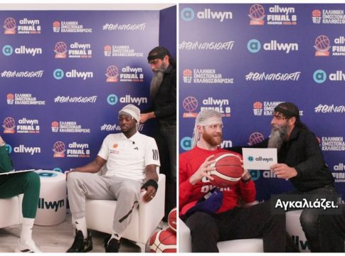 Βίντεο – έπος στο Allwyn Final 8: Γκραντ και Γουόκαπ φορούν σαρίκι και απαγγέλλουν μαντινάδες σε Καλαϊτζάκη και Λαρεντζάκη (vid.)